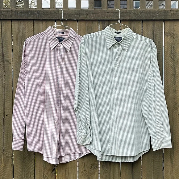 Northern Isles Men’s Striped 80’s Two-Ply Cotton Button-Down Shirt Bundl… - Picture 1 of 2